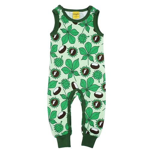 DUNS Sweden dungarees green conkers