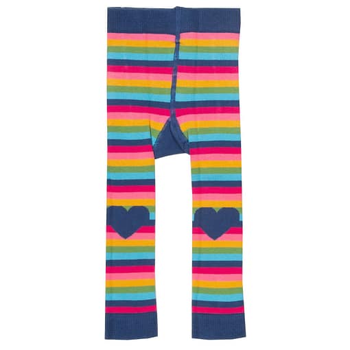 Kite stripy heart knit leggings