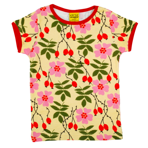 DUNS Sweden rosehip print organic cotton t-shirt (110cm Age 4-5) 1