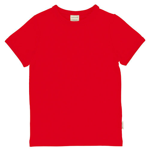 Maxomorra t-shirt solid ruby red