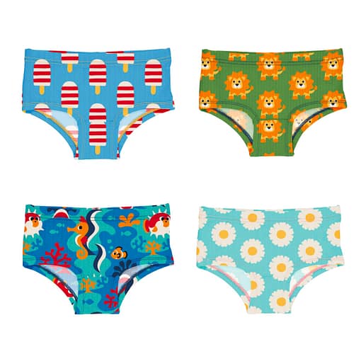 Maxomorra hipster knickers ice cream lion coral reef daisy