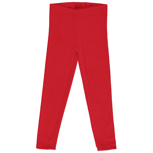 Maxomorra velour ruby red leggings