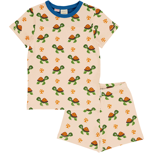 Maxomorra organic cotton short pyjamas - Turtle 1