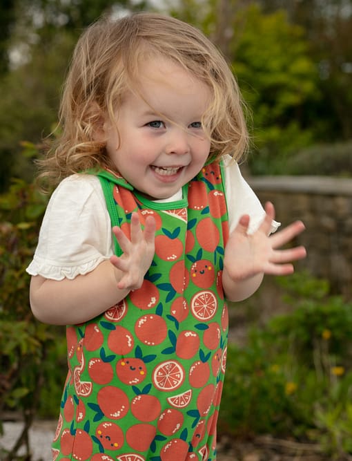 Piccalilly dungarees oranges