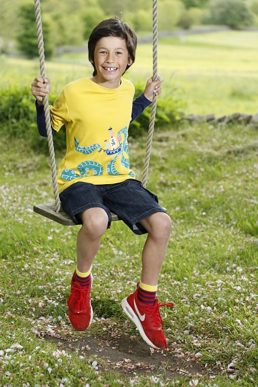 Sea Monster top by Piccalilly on organic cotton - Image 2