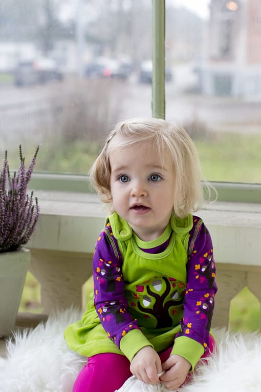 Squirrel print organic cotton long sleeve bodysuit - Maxomorra (80cm 9-12m) - Image 4