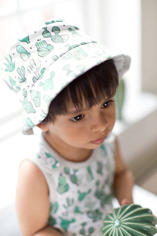 Cactus garden organic cotton sun hat from Maxomorra - Image 3