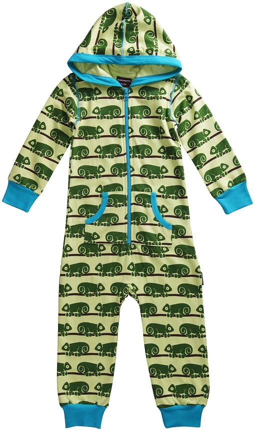 Organic onesie in chameleon design by Maxmorra