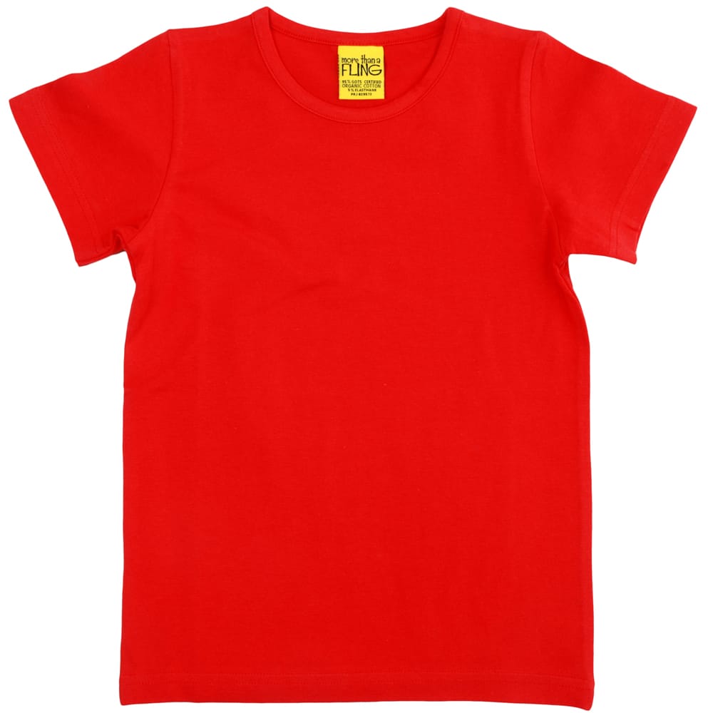 Plain red t shirt child clearance