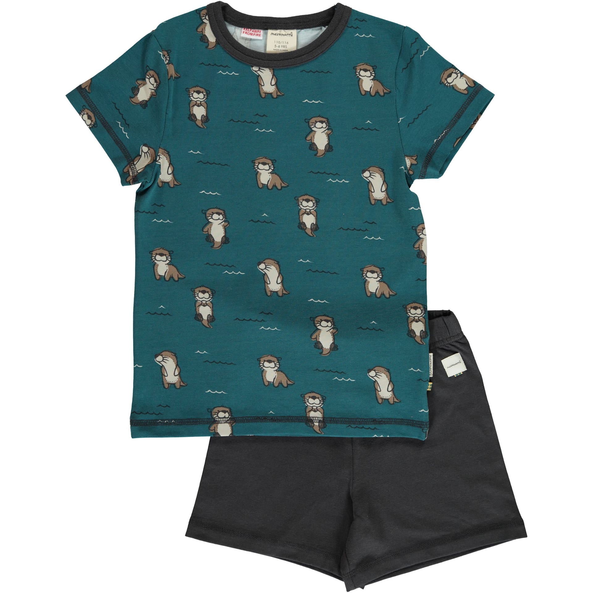 Maxomorra Otter organic pyjamas
