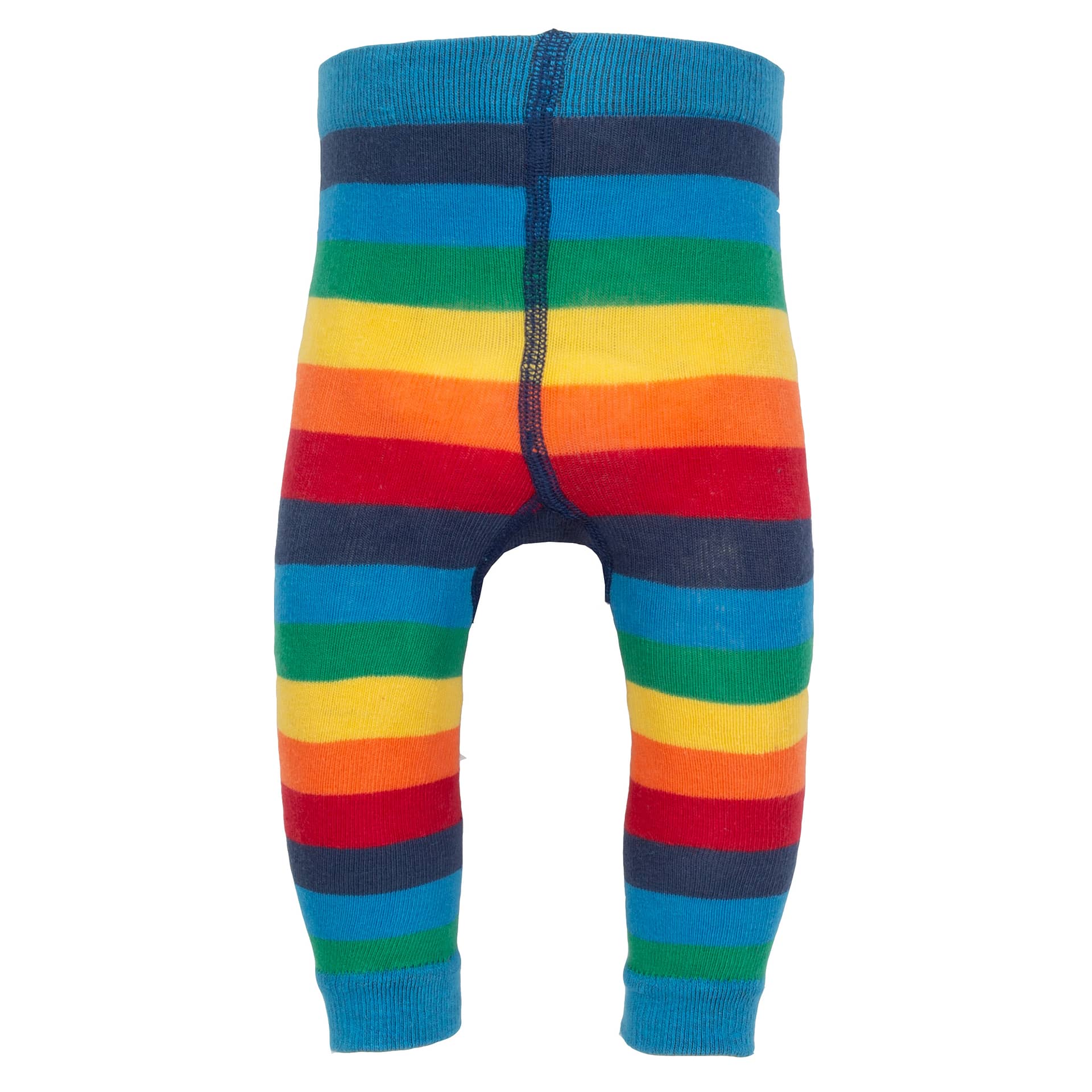 Kite organic cotton rainbow striped knit leggings