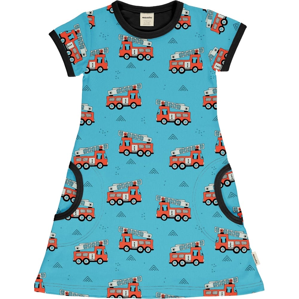 Fire truck smocked dress discount