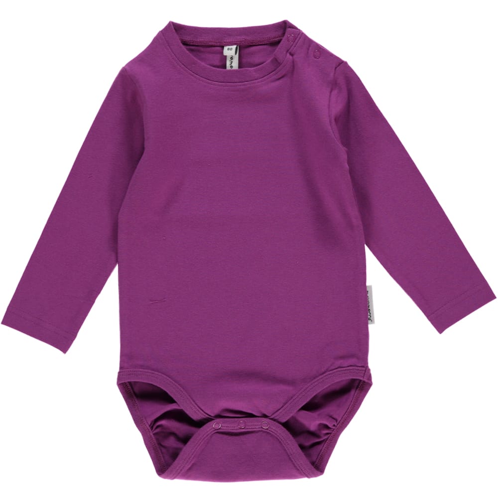 Maxomorra Bright red unisex long sleeve baby vest