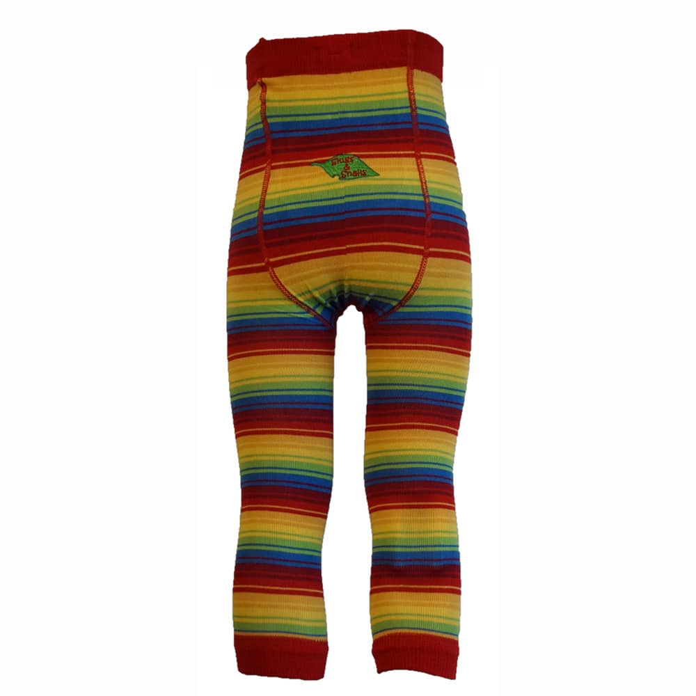 Slugs and Snails organic cotton rainbow stripe footless tights 2 Slugs and Snails organic cotton rainbow stripe footless tights - Image 2