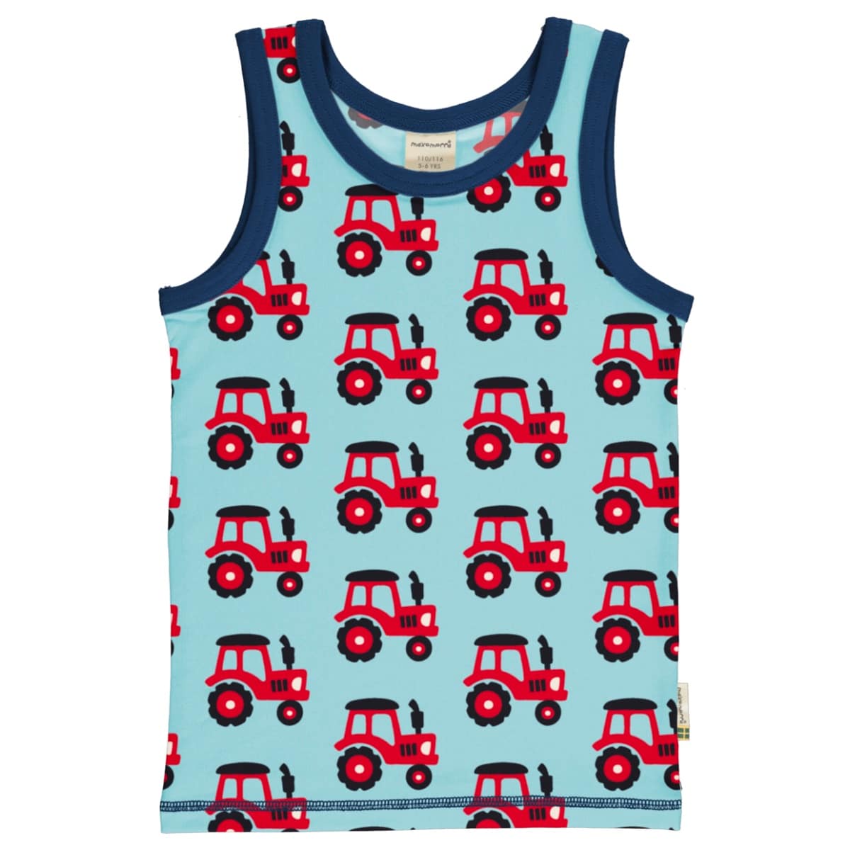 Maxomorra vest in ethical cotton - tractor (18-24 months 86/92) 1 Maxomorra sleeveless vest tractor