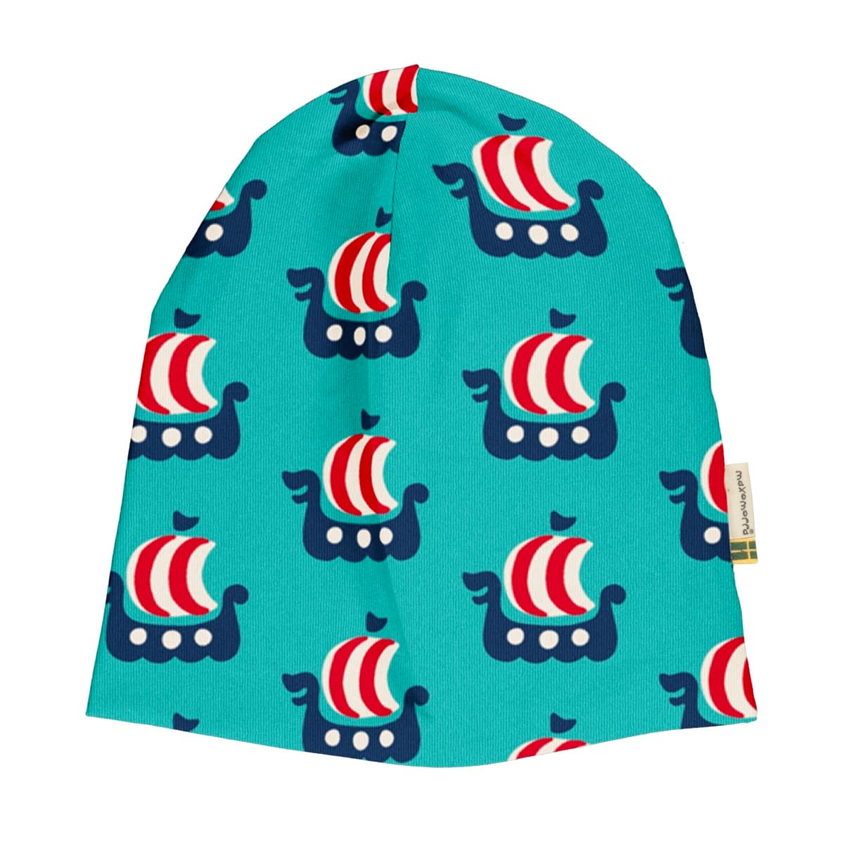 Maxomorra viking ship organic beanie hat (52/54 2-6 years) 1 Maxomorra viking ship beanie hat