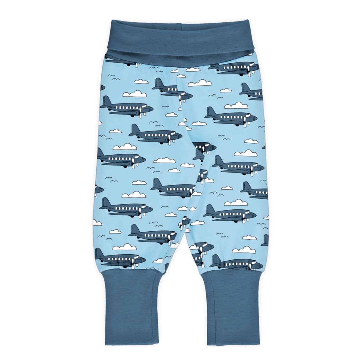 Meyadey ethical cotton rib pants - Airoplane 18-24 months 1 Meyadey rib pants airoplane