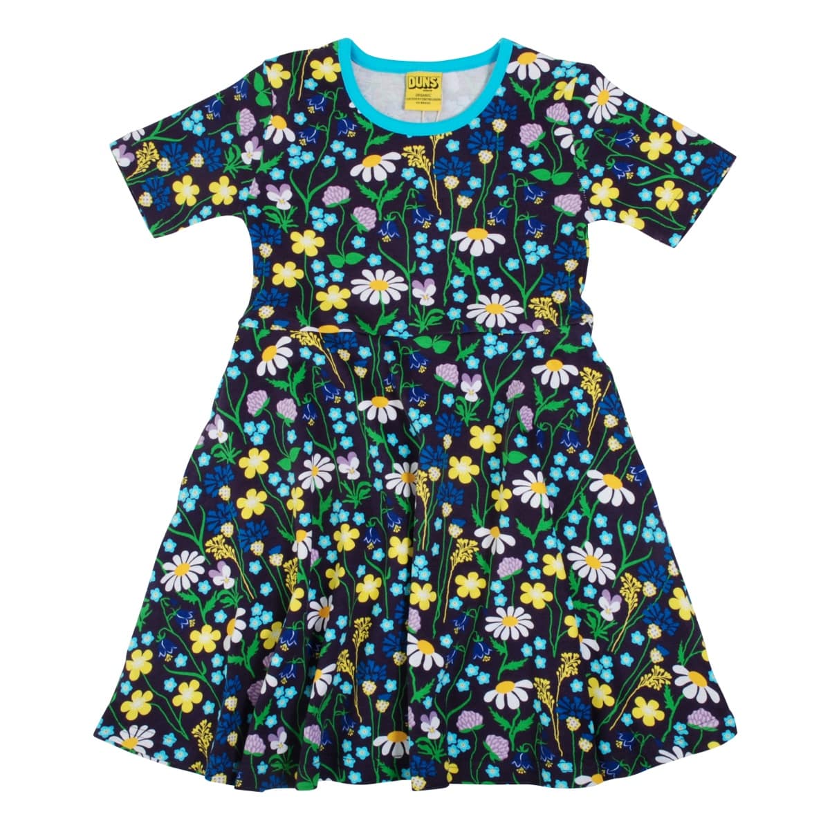 DUNS Sweden Skater dress Midsummer flowers | Age 3-4 1 DUNS Sweden skater dress midsummer purple