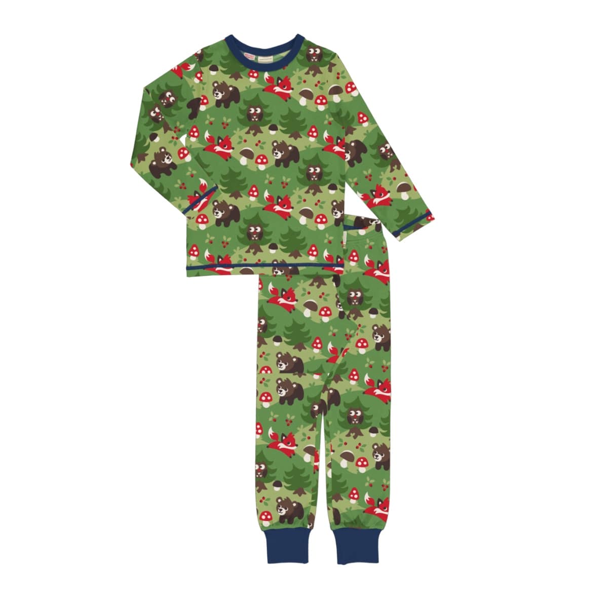 Maxomorra organic cotton pyjamas - forest 1 Maxomorra forest christmas pyjamas