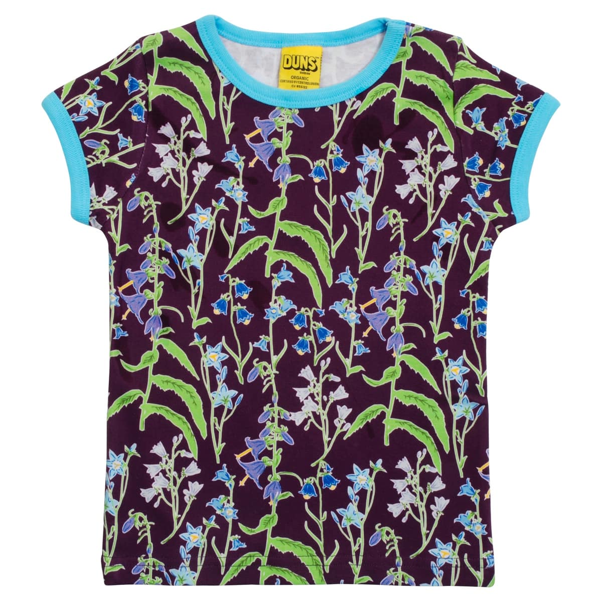 DUNS Sweden campanula bluebell print on organic cotton t-shirt 1 DUNS Sweden t-shirt Campanula