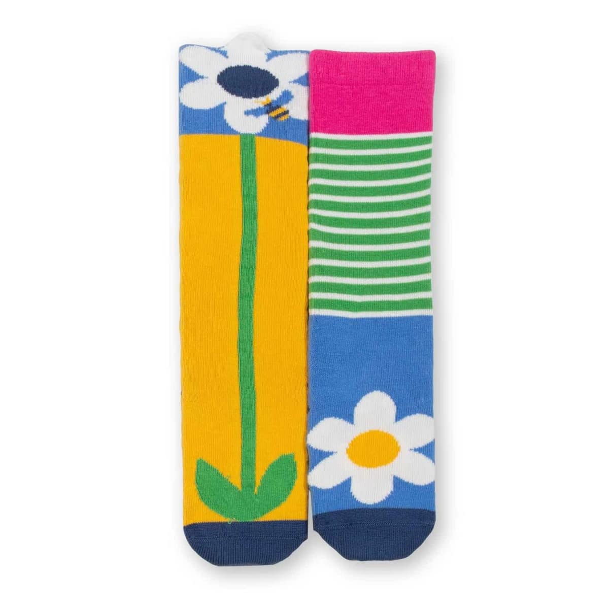 Kite daisy and bumble bloom knee high socks organic cotton - 2 pack 1 Kite daisy bee knee high socks