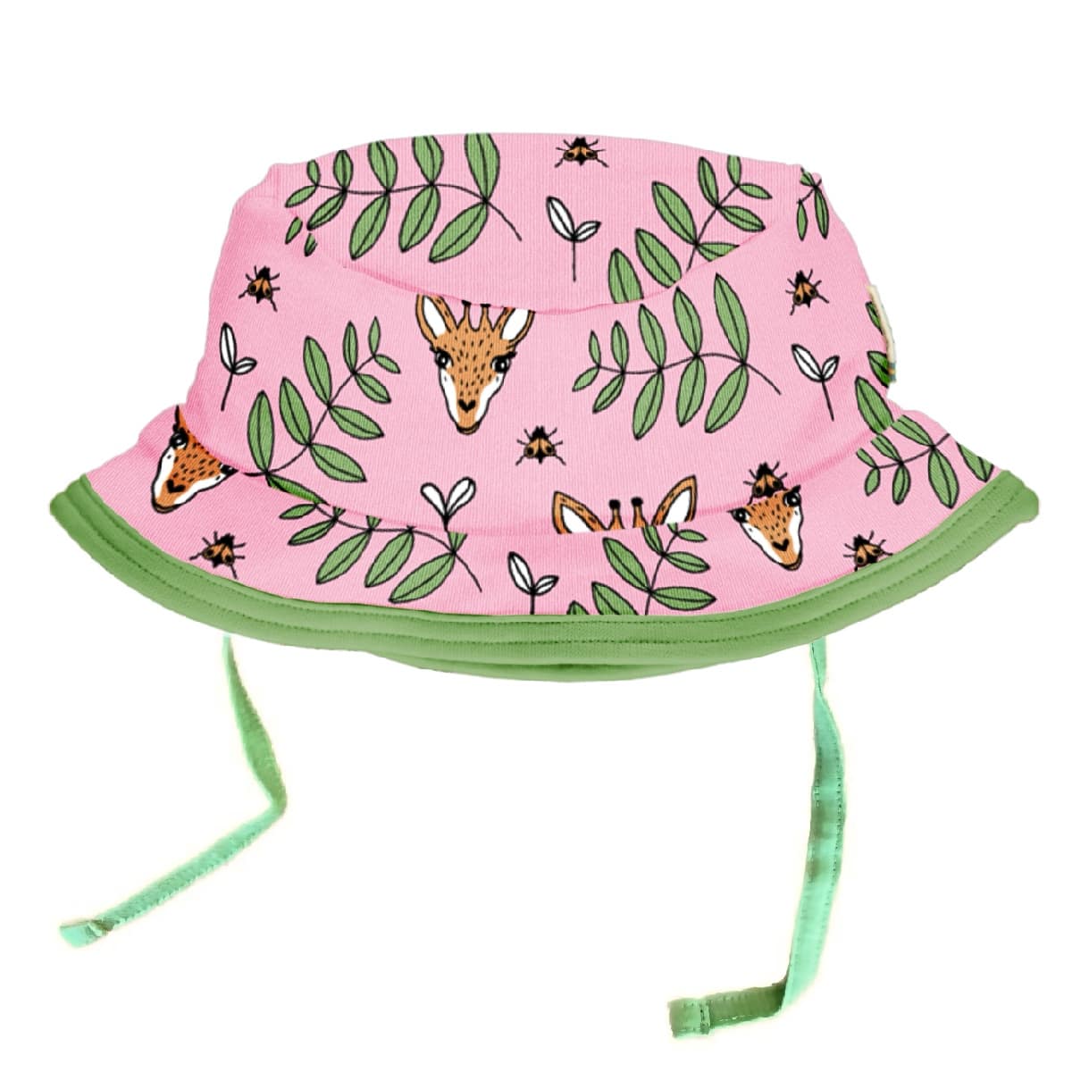 Meyadey sun hat in organic cotton | Giraffe garden 1 Maxomorra sun hat giraffe