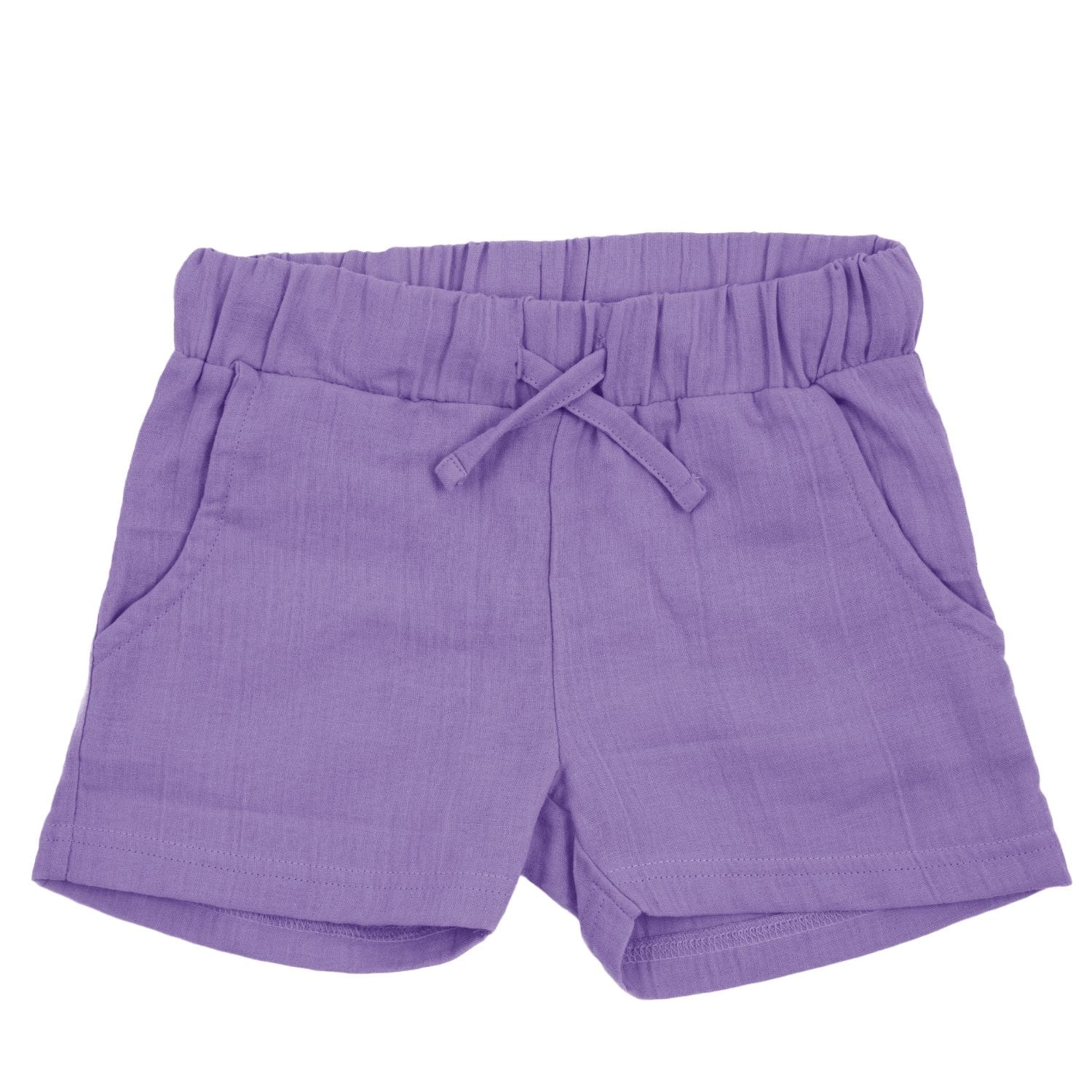 Maxomorra purple muslin shorts in organic cotton 1 Maxomorra muslin shorts