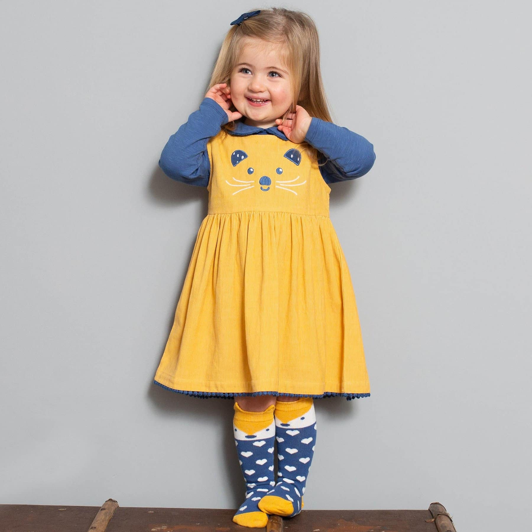 Kite foxy heart knee high socks organic cotton - 2 pack 2 Kite foxy socks knee length