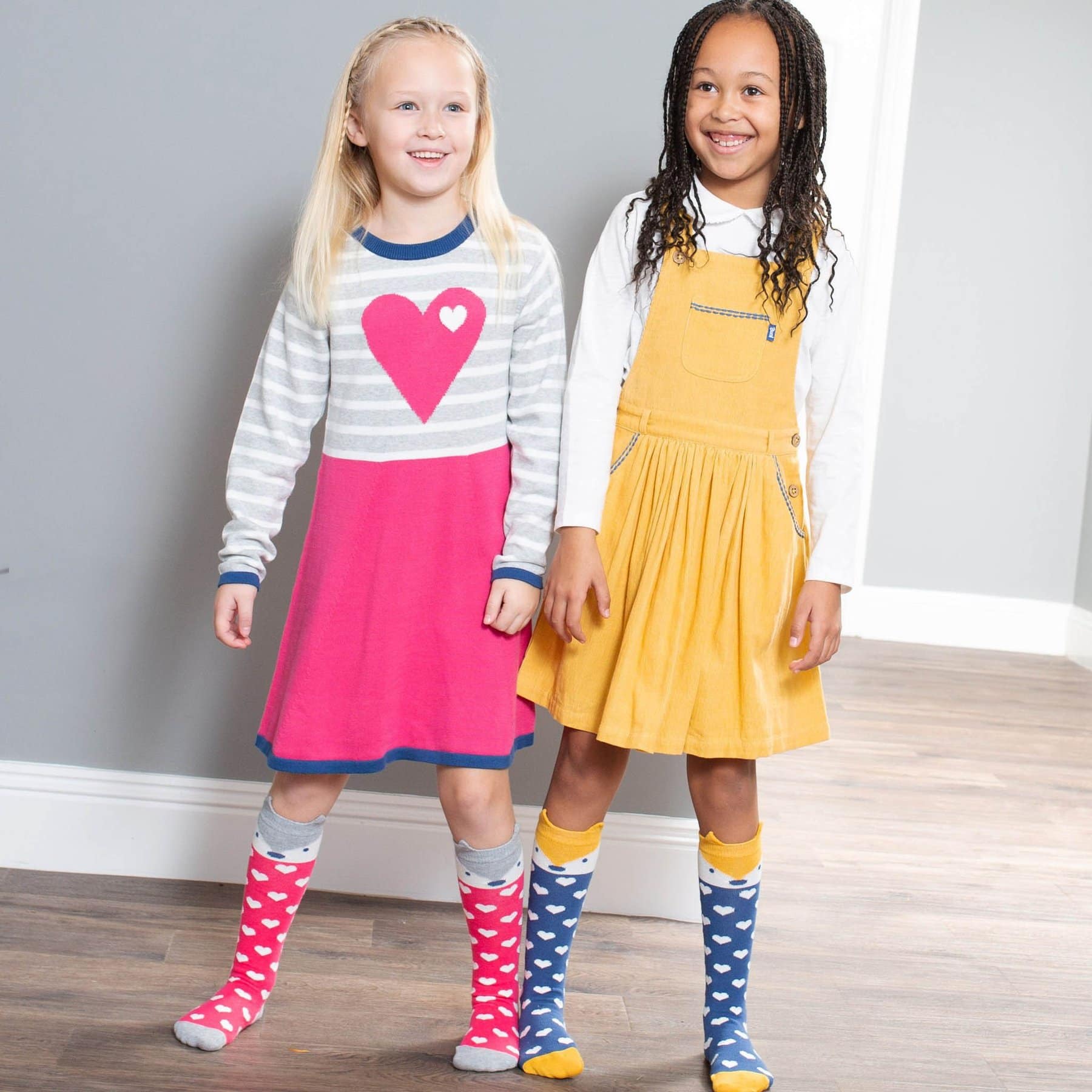 Kite foxy heart knee high socks organic cotton - 2 pack 3 Kite organic knee length socks