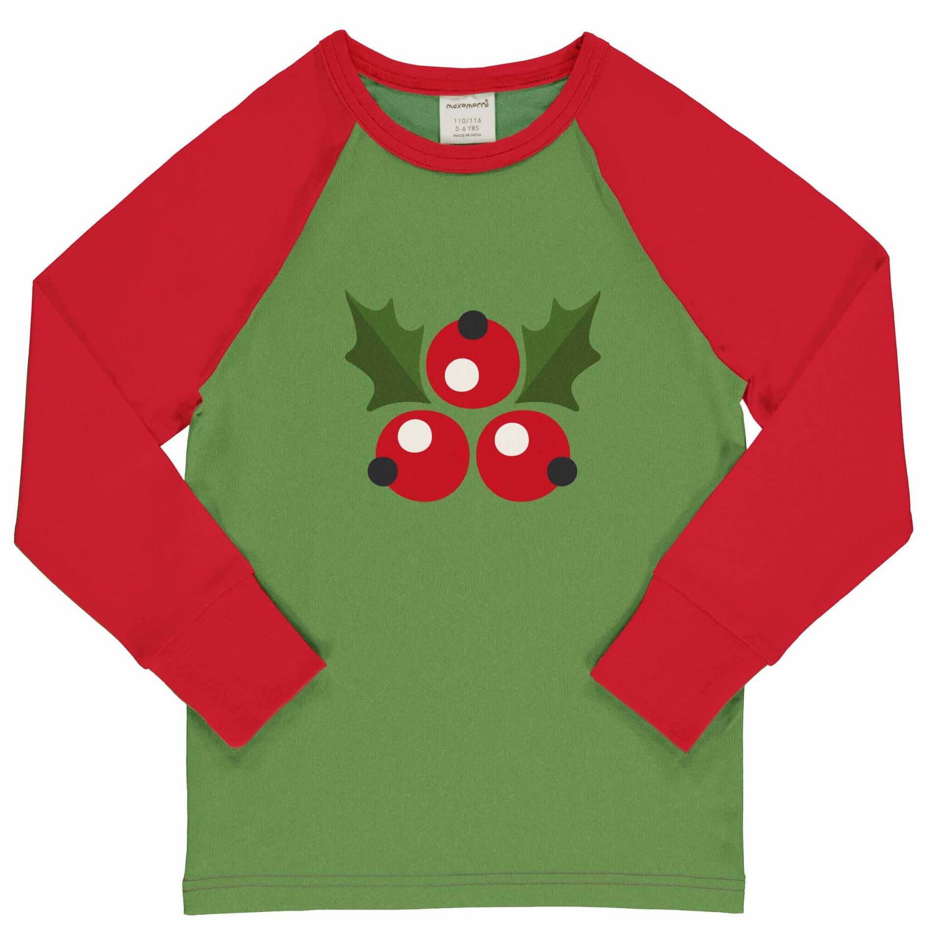 Maxomorra Holly single print long sleeve top | 98/104 Age 3-4 1 Maxomorra holly raglan top