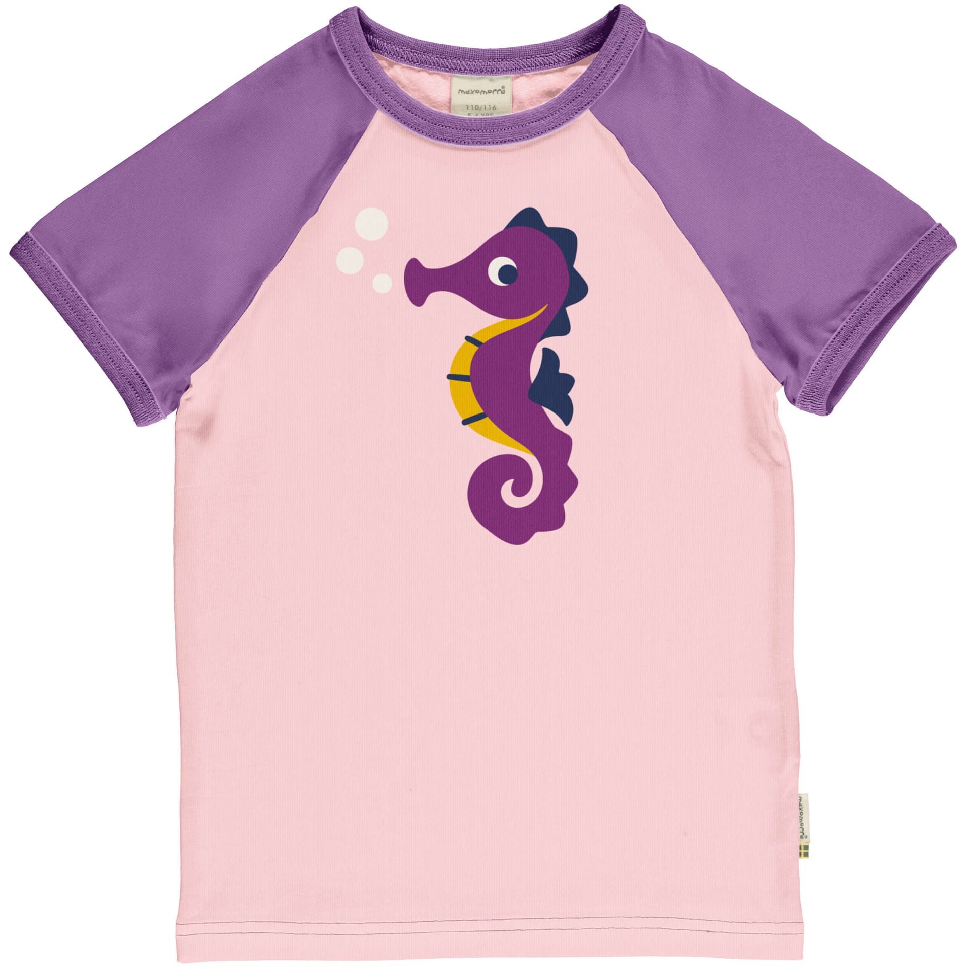 Seahorse t-shirt by Maxomorra in organic cotton 1 Seahorse t-shirt by Maxomorra in organic cotton
