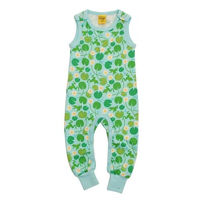 DUNS Sweden frogs and water lillies dungarees